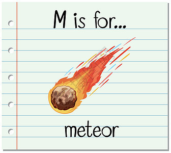 抽认卡字母 M 代表气象卡片星星岩石闪光字体夹子纸板刻字教育性阅读背景图片