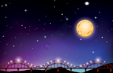 桥上月圆之夜图片