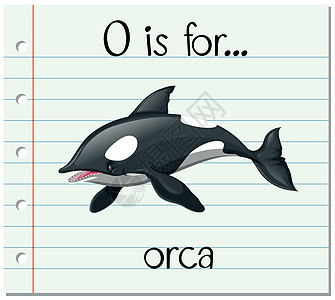 抽认卡字母 O 代表兽人图片