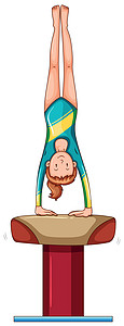 在平衡 ba 上做体操的女人图片