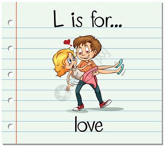 抽认卡字母 L 代表爱男朋友艺术女朋友夹子刻字字体女士大号男人拼写图片