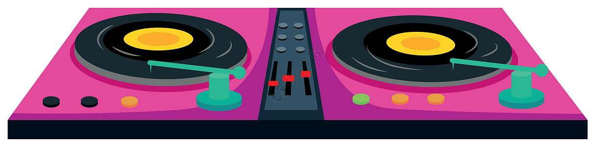 粉红色的 DJ 音乐机图片