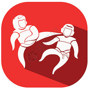 跆拳道运动图标设计背景图片