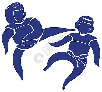 蓝色科罗拉多跆拳道图标图片