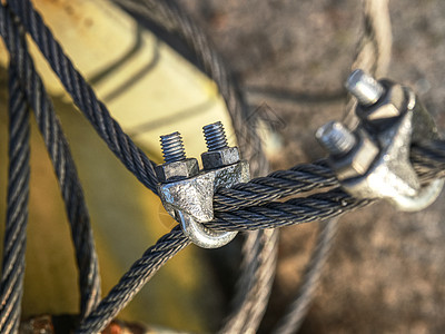 钢绳的结结 无脊椎曲棍球螺栓娱乐绳索运动电缆吊带岩石戒指钢丝绳金属图片