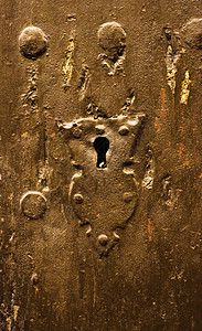 旧门上锁的木门家庭安全圆柱出口房子警卫腐蚀隐私金属钥匙古董入口图片