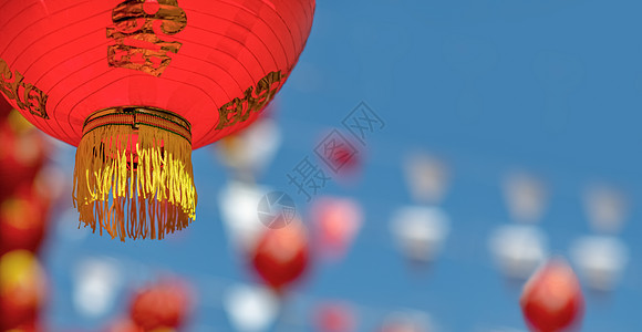 中国新年的灯笼在中国城传统旅行文化吸引力团体节日游客庆典图片