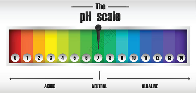 ph 刻度图碱性测量科学插图化学中性酸度彩虹艺术化学品图片