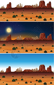 日夜沙漠场景一组背景图片