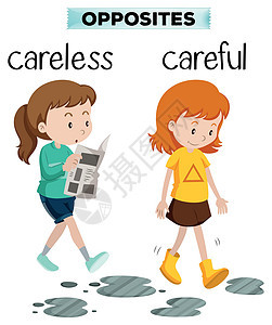 carelss 和 carefu 的反义词图片