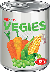 混合蔬菜罐头图片