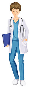 白色背景上的男护士临床卫生帮助医院外科男人药品艺术情况职业图片