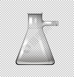 透明背景上的玻璃烧杯小路乐器剪裁塑料化学管子科学实验室实验夹子图片