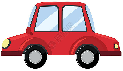 白色背景的红色车车辆驾驶小路艺术轮子引擎私人汽车绘画运输背景图片