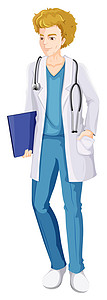 男护士卡通片保健治疗男人医院外科帮助疾病女性数字图片