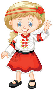 传统服装的乌克兰女孩图片