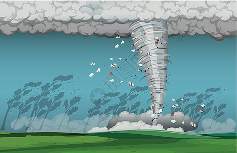自然界的旋风气旋艺术夹子气候天气飓风绘画插图漩涡台风背景图片