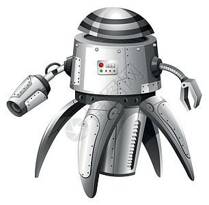 灰色机器人的插图图片