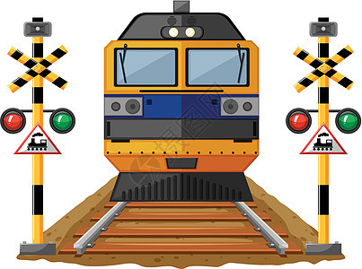 铁路上的火车图片
