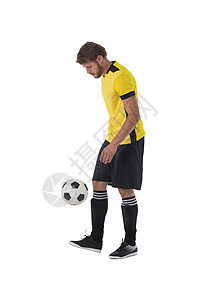 足球运动员踢球工作室衣服活动训练爱好玩家男人游戏诡计黑色图片