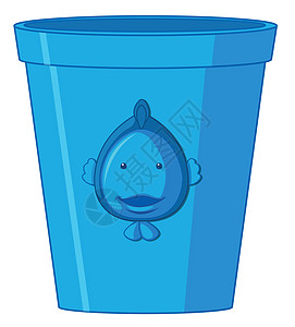 一个蓝色的塑料容器图片