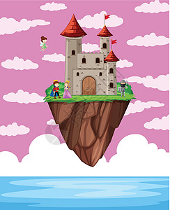 Fatasy 城堡 obove ocea图片