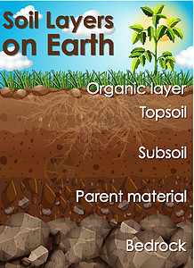 地球上的不同土壤层图片