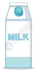 白色背景上的牛奶盒纸盒果汁液体食物盒子夹子早餐产品奶制品空白图片