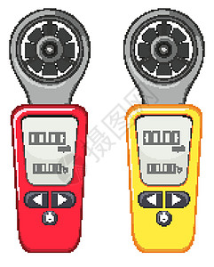 红色和黄色颜色的两个测量装置图片