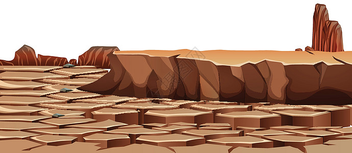 干旱破裂的沙漠景观裂缝天气季节土地雷雨插图闪电艺术气候夹子图片