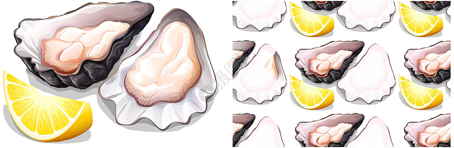 无缝 oysten 和柠檬惠特图片