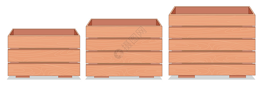 套木鼠艺术货物棕色木头夹子盒子绘画包装贮存插图图片