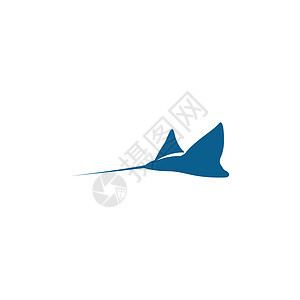 黄貂鱼图标标志设计概念模板它制作图案潜水蓝色野生动物生物游泳热带假期旅行珊瑚蝠鲼图片