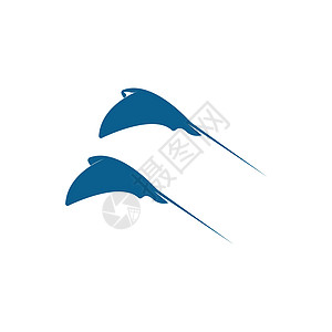 黄貂鱼图标标志设计概念模板它制作图案射线假期绘画珊瑚蓝色游泳荒野插图生物潜水图片