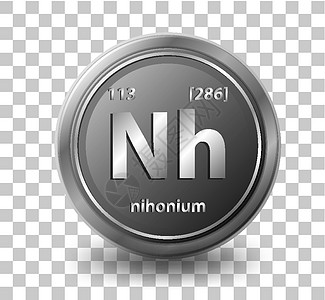 Nihonium 化学元素 具有原子序数和原子质量的化学符号学习插图物理卡通片数字电子家具数学知识框架图片