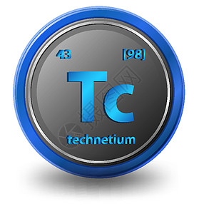 锝化学元素 具有原子序数和原子质量的化学符号家具材料教育物理过渡蓝色指示牌电子绘画框架图片