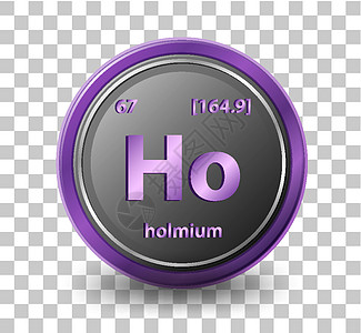 钬化学元素 具有原子序数和原子质量的化学符号框架物理学习插图知识指示牌质子数学电子绘画图片