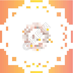 橙色背景上的曼陀罗图案橙子宗教冥想风格插图植物卡通片装饰品花瓣空白背景图片