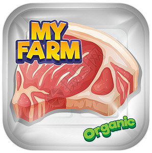 的字体设计绘画措辞字母插图农业猪肉卡通片食物语言框架图片