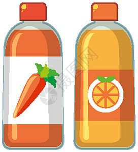 白色背景上的健康果汁瓶图片