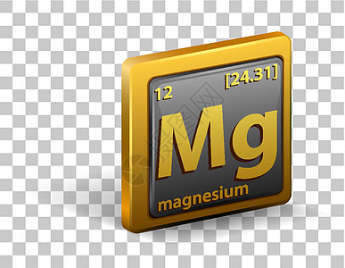 镁化学元素 具有原子序数和原子质量的化学符号教育化学品科学桌子意义空白数字指示牌框架电子图片