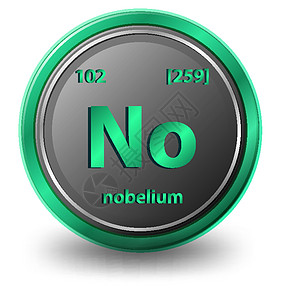 诺贝尔化学元素 具有原子序数和原子质量的化学符号科学指示牌框架教育电子化学品数学知识绿色空白图片