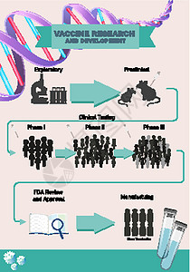 疫苗研发信息图i技术临床小瓶致命技术员流感研究科学学习疾病图片