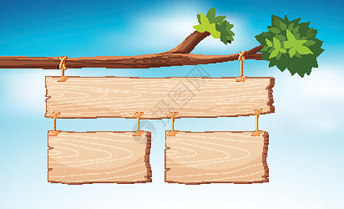 背景为天空的木牌模板夹子插图艺术木板空白绘画指示牌边界框架植物图片