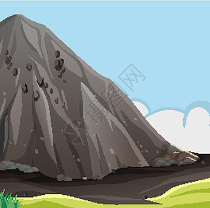 与大石 clif 的自然场景悬崖环境天气爬坡山顶卡通片岩石荒野插图场地图片
