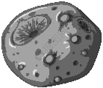 孤立在白色背景上的石陨石卵石岩石世界天空灾难地球艺术教育科学行星图片