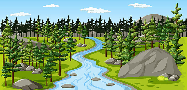 有河流景观的自然公园图片
