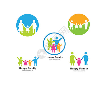 幸福的家庭矢量图标插图设计多样性社区网络合伙身份领导商业团结女士会议图片