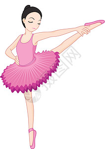 芭蕾舞女演员姿势在惠特卡通片舞蹈芭蕾舞数字裙子身体运动青少年女士戏服图片