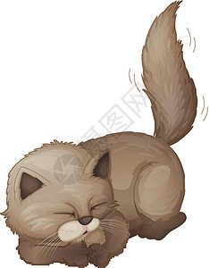 睡猫小路胡须绘画艺术卡通片灰色毛皮猫咪婴儿动物图片